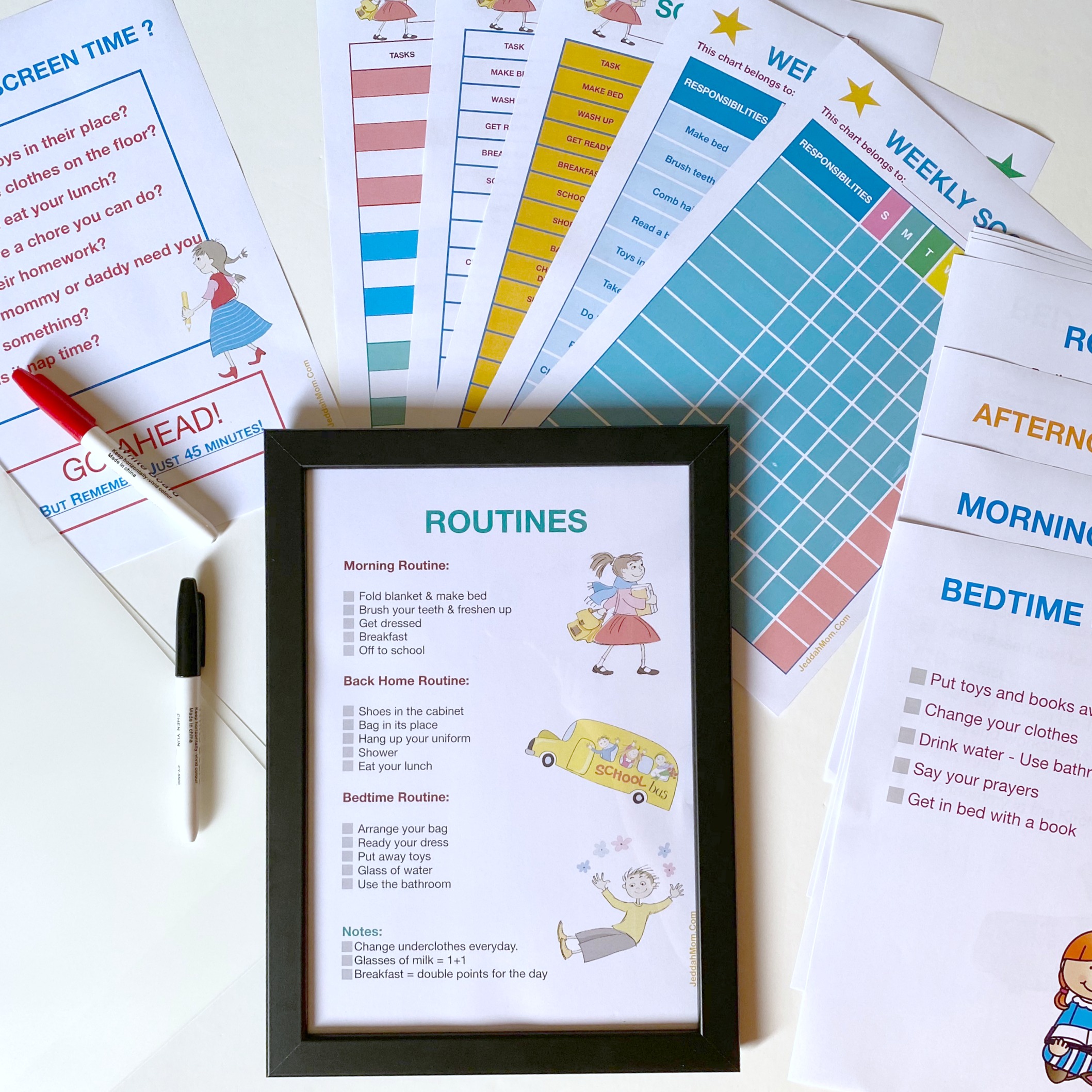 routines charts for children calm confident parenting